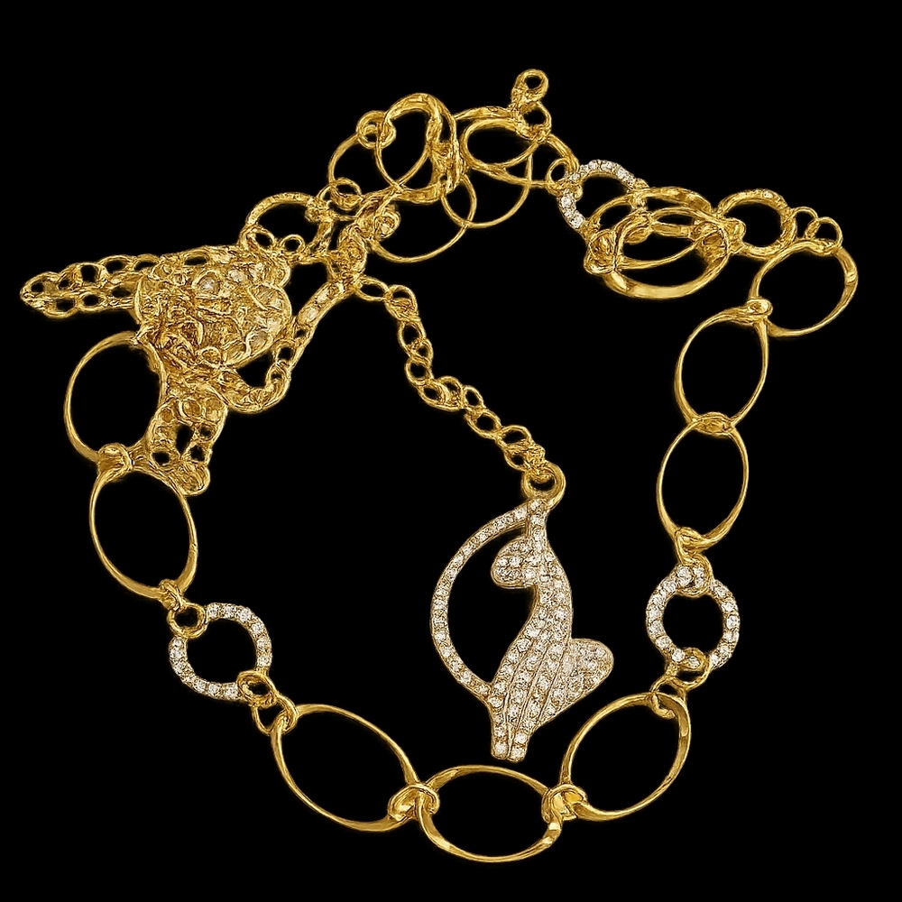 Baby Phat Gold-Tone Chain Belt – Rhinestone Logo Pendant Plus Size